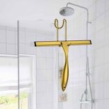 Shower Squeegee and Window Squeegee, Stainless Steel, Cleaner for Bathroom Showers Glass Doors, Home Mirrors, Car Windows Wiper, 10 Inch, Gold In Australia - Darrahopens