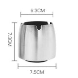 Smokeless Ashtray with Lid for Cigarettes Indoors,Large Ashtrays Windproof/Rainproof,Stainless Steel Cover Ashtray for Patio Outside Home Table Decor（Silver Small Size） In Australia - Darrahopens