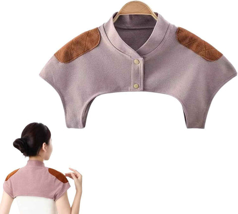 Shoulder Neck Warmer,  Elderly Shoulder Periarthritis Pain Relief, Sleeping Shoulder Cold Protection Cover (M)Brown collar In Australia - Darrahopens