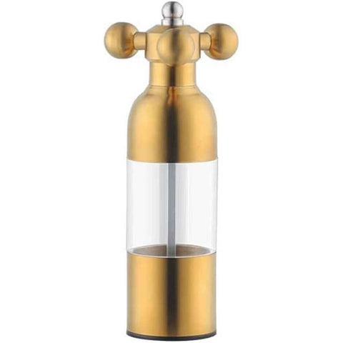 Pepper Modern Manual Grinder Set with Solid Handle - Stainless Steel Faucet Shakers | Refillable Adjustable Coarseness Mill for BBQ Restaurant, Home(Gold) In Australia - Darrahopens