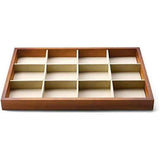 12 Grids Wood Jewelry Organizer Tray Stackable Jewelry Drawer Tray Bracelet/Watch Showcase Display Storage(beige) In Australia - Darrahopens