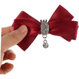 4Pcs Women Bow Removable Shoe Buckles Rhinestone Detachable Shoes Clips for Women Shoes Accessories（Red） In Australia - Darrahopens
