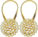 Magnetic Curtain Tiebacks ，tie Backs for Curtains 2 Pack Crystal Flower Curtain Clips for Home Office Decoration Holdbacks (Gold ) In Australia - Darrahopens