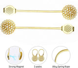 Magnetic Curtain Tiebacks ，tie Backs for Curtains 2 Pack Crystal Flower Curtain Clips for Home Office Decoration Holdbacks (Gold ) In Australia - Darrahopens