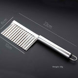 2pcs  Home Kitchen Plastic Handle Stainless Steel French Fries Potato Carrot Wavy Crinkle Cutter Slicer Handheld Chipper Chopper In Australia - Darrahopens