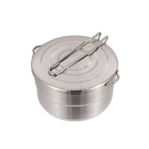 Stainless Steel Cook Pot with Lid and Folding Handle - 1.5L Large Capacity Bento Pot for Camping and Hiking In Australia - Darrahopens