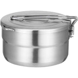 Stainless Steel Cook Pot with Lid and Folding Handle - 1.5L Large Capacity Bento Pot for Camping and Hiking In Australia - Darrahopens