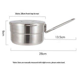 Stainless Steel Cook Pot with Lid and Folding Handle - 1.5L Large Capacity Bento Pot for Camping and Hiking In Australia - Darrahopens