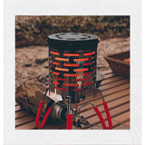 Portable Camping Heater Stove, Stainless Steel Mini Tent Heater with High Efficiency Heating & Rapid Setup Design for Outdoor Use, Compact Folding Sto（ Black） In Australia - Darrahopens