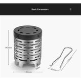 Portable Camping Heater Stove, Stainless Steel Mini Tent Heater with High Efficiency Heating & Rapid Setup Design for Outdoor Use, Compact Folding Sto（ Black） In Australia - Darrahopens