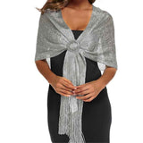 Shawls and Wraps for Evening Dresses, Metallic Glitter Shawls for Women, Sparkling Wedding Giving Shawl Gift（dark gray 45*160CM100G） In Australia - Darrahopens