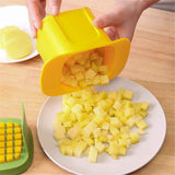 Potato Cutter for Fries, Stainless Steel Blade Chopper for Potatoes, Cucumbers, Carrots, Onions, Vegetable and Fruits, Yellow In Australia - Darrahopens