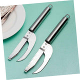 2pcs Fish Scales Scraping Tool, Multifunction Stainless Steel Fish Scale Knife Fish Cleaning Kit,Fish Scale Remover for Home Market Restaurant Use In Australia - Darrahopens