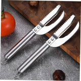 2pcs Fish Scales Scraping Tool, Multifunction Stainless Steel Fish Scale Knife Fish Cleaning Kit,Fish Scale Remover for Home Market Restaurant Use In Australia - Darrahopens