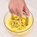 Duty Potato Masher With Horizontal Handle | Avocado Masher | Versatile Food Masher For Vegetable | Made of Durable Stainless Steel |  - Silver In Australia - Darrahopens