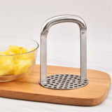 Duty Potato Masher With Horizontal Handle | Avocado Masher | Versatile Food Masher For Vegetable | Made of Durable Stainless Steel |  - Silver In Australia - Darrahopens