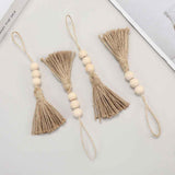 Wood Bead Garland,Farmhouse Tassels Beads, Rustic Country Decor Prayer Beads for Home Door Knob Christmas Decoration (8pack) In Australia - Darrahopens