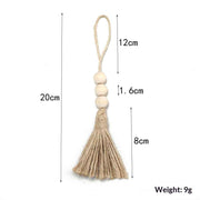 Wood Bead Garland,Farmhouse Tassels Beads, Rustic Country Decor Prayer Beads for Home Door Knob Christmas Decoration (8pack) In Australia - Darrahopens