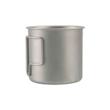 Titanium stainless steel convenient mouth cup, outdoor camping foldable handle cup, travel tea making and boiling cup（8cm） In Australia - Darrahopens