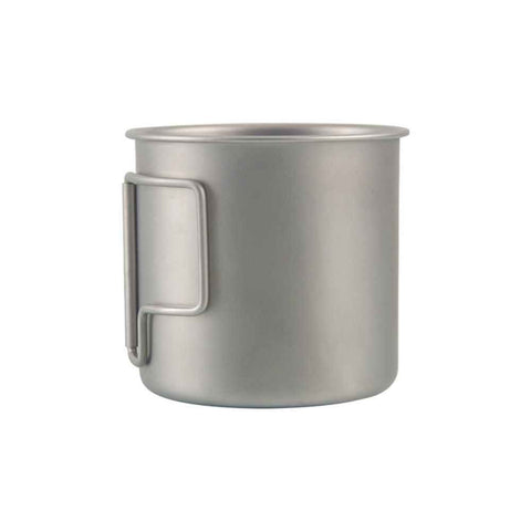 Titanium stainless steel convenient mouth cup, outdoor camping foldable handle cup, travel tea making and boiling cup（8cm） In Australia - Darrahopens