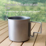 Titanium stainless steel convenient mouth cup, outdoor camping foldable handle cup, travel tea making and boiling cup（8cm） In Australia - Darrahopens