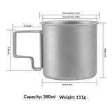 Titanium stainless steel convenient mouth cup, outdoor camping foldable handle cup, travel tea making and boiling cup（8cm） In Australia - Darrahopens