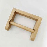 Bamboo toilet paper roll holder without drilling, natural bamboo toilet paper roll holder, ecological toilet paper dispenser（U-shaped belt stick） In Australia - Darrahopens