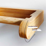 Bamboo toilet paper roll holder without drilling, natural bamboo toilet paper roll holder, ecological toilet paper dispenser（U-shaped belt stick） In Australia - Darrahopens