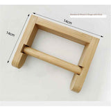 Bamboo toilet paper roll holder without drilling, natural bamboo toilet paper roll holder, ecological toilet paper dispenser（U-shaped belt stick） In Australia - Darrahopens