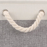 2pcs Cube Storage Bins 28*28*28cm Grey-Black Cube Storage Boxes Collapsible Large Cloth Organizer Baskets with Cotton Rops Handles for Storage Cubbies or Closet Shelf White + gray In Australia - Darrahopens