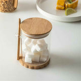 15 oz/450 ml Glass Storage Canister with with Airtight Lid, Cute Clear Decorative Container Jar with Wooden Spoon for Coffee Spice Candy In Australia - Darrahopens