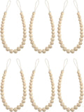 6 Pieces of Wood Bead Curtain Tieback Boho Curtain Tiebacks Curtain Holdbacks for Wall Curtain Ties Curtain Tie Backs with Hooks for Boho Decor Bedroom Decor Nursery Decor In Australia - Darrahopens