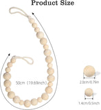 6 Pieces of Wood Bead Curtain Tieback Boho Curtain Tiebacks Curtain Holdbacks for Wall Curtain Ties Curtain Tie Backs with Hooks for Boho Decor Bedroom Decor Nursery Decor In Australia - Darrahopens