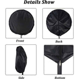 Dustproof & Waterproof Fan Cover for Diameter 70cm Oscillating Pedestal Fan Storage, Black, Oxford Fabric, Washable, Reusable, Easy to Install, 1 Pack In Australia - Darrahopens