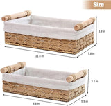 Paper Rope Decorative Toilet Paper Baskets & Bathroom Organizer for Toilet Tank Top, Shelves, Bedroom, Countertop,Home,Office Storage Bins, 2 Pack,Beige In Australia - Darrahopens