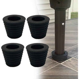 Patio Umbrella Cone Wedge Spacer for Table Hole, Outdoor Parasol Anti-Rock Stand Base, Fits Diameter 1-1/2" Pole (4pcs)rubber version