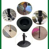 Patio Umbrella Cone Wedge Spacer for Table Hole, Outdoor Parasol Anti-Rock Stand Base, Fits Diameter 1-1/2" Pole (4pcs)rubber version
