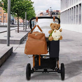 Baby Stroller Hooks Bag Hooks for Hanging Diaper Bags Multipurpose Hooks for Grocery Shopping Bags Premium Vegan Leather Pram Straps 4 Pcs (Brown) In Australia - Darrahopens