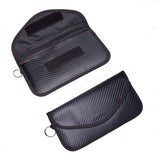 Key Fob Protector, RFID Blocking  Bag for Car Keys, Anti-Theft Signal Blocking Pouch for Key Fob Security (2 Pack)Red stitching In Australia - Darrahopens