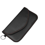 Key Fob Protector, RFID Blocking  Bag for Car Keys, Anti-Theft Signal Blocking Pouch for Key Fob Security (2 Pack)Red stitching In Australia - Darrahopens
