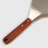 Food transfer shovel stainless steel circular pizza transfer shovel wooden handle large pizza shovel cake safe transfer shovel In Australia - Darrahopens