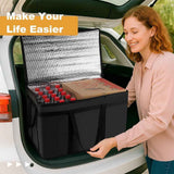 Insulated Food Delivery Bag Cooler Bags Keep Food Warm Catering Therma for doordash Catering cooler bags insulated catering bag   shopper accessories hot  (Black) In Australia - Darrahopens