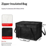 Insulated Food Delivery Bag Cooler Bags Keep Food Warm Catering Therma for doordash Catering cooler bags insulated catering bag   shopper accessories hot  (Black)
