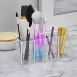 Clear Acrylic Pen Holder Makeup Brushes Organizer Holder Eyebrow Pen Container Bathroom Storage Square Cube Deep Organizer Countertop Storage Pencil Display In Australia - Darrahopens