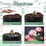 8Pack Lily Plant Pots for Pond, Thickened Nonwoven Plant Fabric Pots with Handles, Durable Breathe Reusable Fabric Plant Bags for Aquatic Plants, Potato, Carrot, Onion, Flower In Australia - Darrahopens