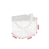 Transparent Wedding Gift Storage Girl's Flower Basket Transparent Flower Basket Wedding Pearl Handle Gift Box (12 * 12 * 12cm) In Australia - Darrahopens