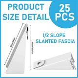 (25 pcs) White Aluminum Gutter Wedge for 5 Inch K-Style Gutters- Use to Level Your Rain Gutters When Fascia is at an Angle. For use with 3/12 Through 5/12 Roof Pitch In Australia - Darrahopens