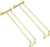 35cm Gold Wine Glass Rack, Under Cabinet Wine Glass Holder Stainless Steel Stemware Rack - Hanging Stemware Holder for Cabinet Kitchen Bar, Set of 2 In Australia - Darrahopens