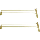 35cm Gold Wine Glass Rack, Under Cabinet Wine Glass Holder Stainless Steel Stemware Rack - Hanging Stemware Holder for Cabinet Kitchen Bar, Set of 2 In Australia - Darrahopens
