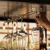 35cm Gold Wine Glass Rack, Under Cabinet Wine Glass Holder Stainless Steel Stemware Rack - Hanging Stemware Holder for Cabinet Kitchen Bar, Set of 2 In Australia - Darrahopens
